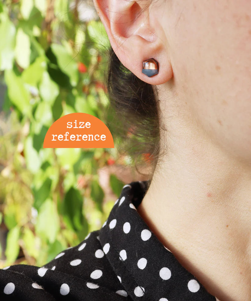 Dana - Nugget Stud Earring - Salmon and Copper
