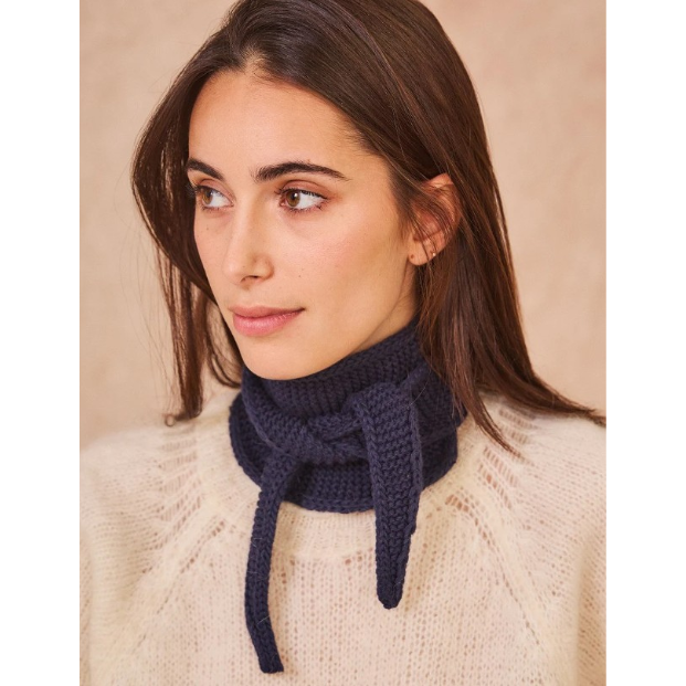 Sophie Triangle Scarf - Navy Blue