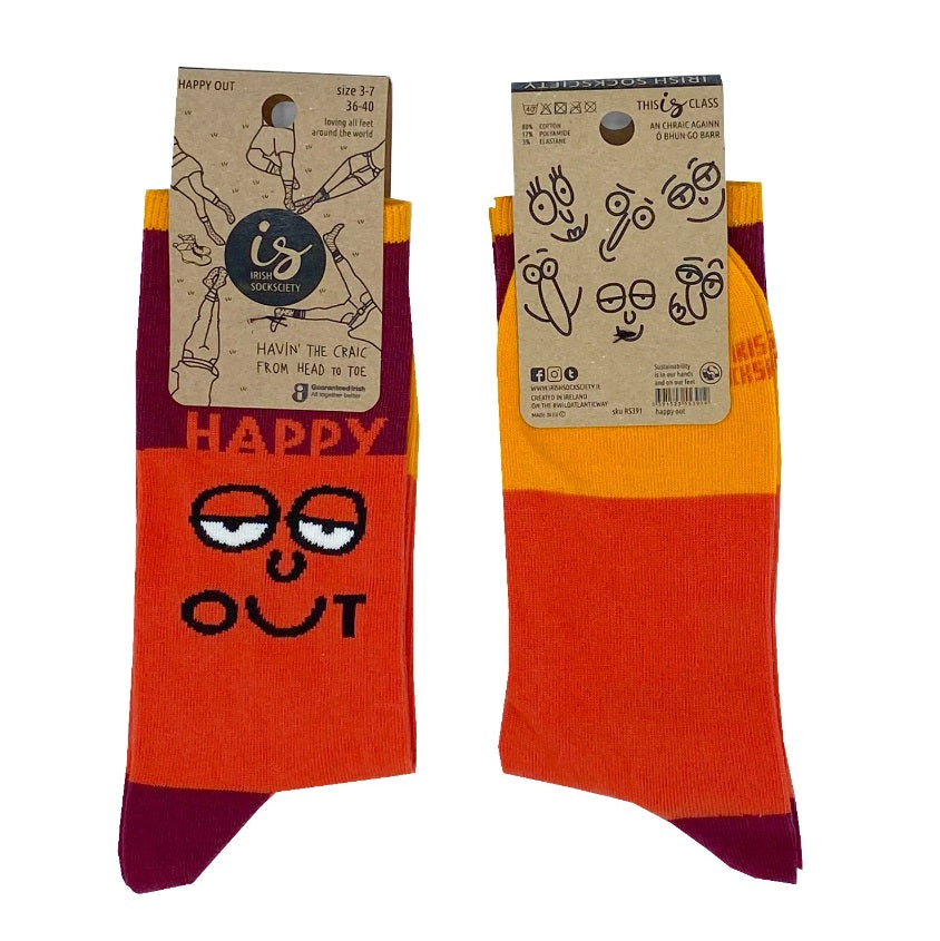 Irish Sock Society - Happy Out Faceen