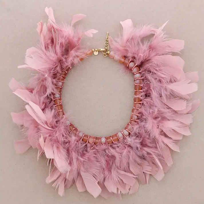 Crystal Feather Necklace