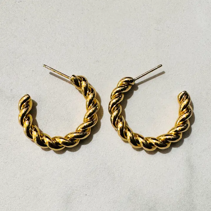 Nash Twist Hoop Earrings