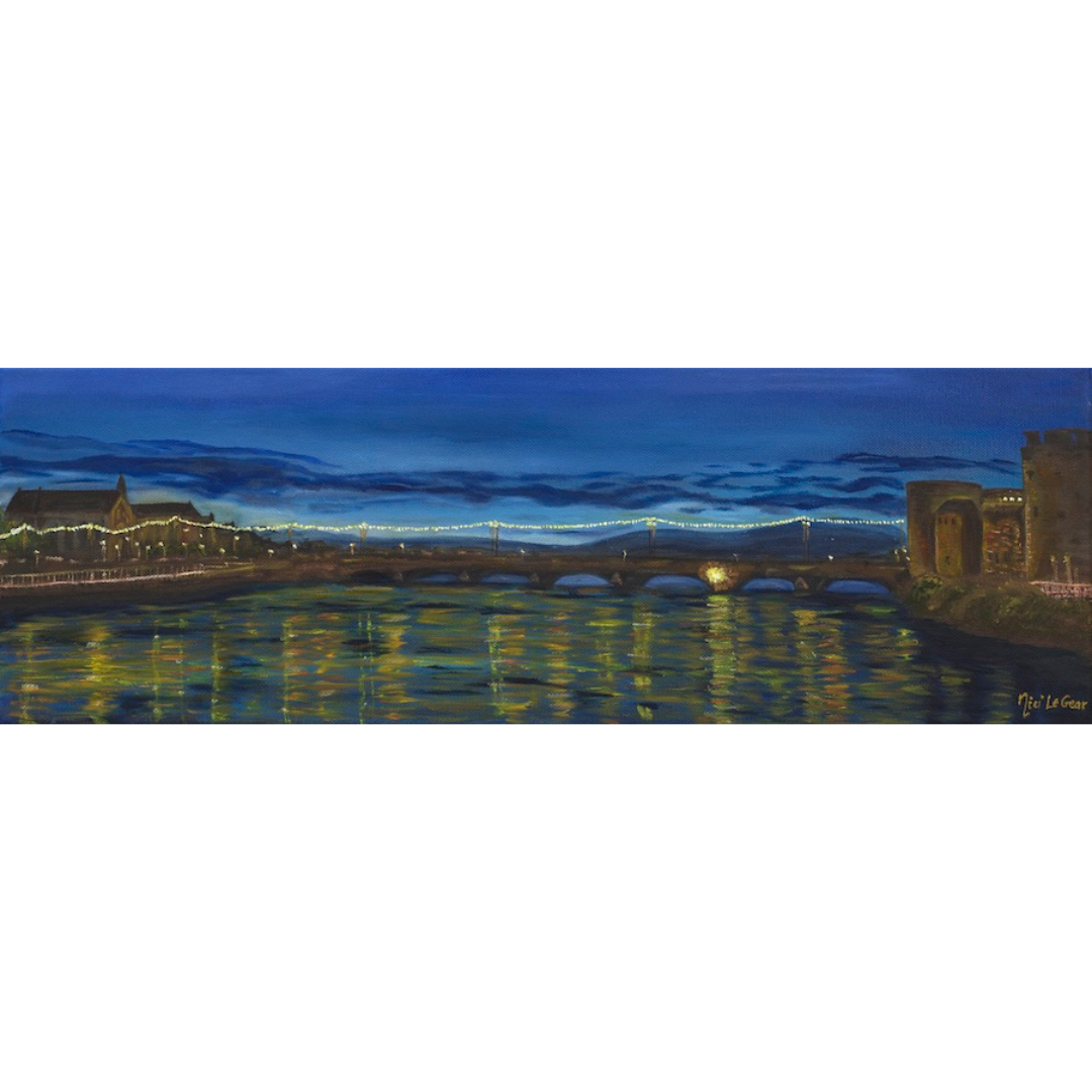 'Dusk's Glow, Reflections of Limerick' - Fine Art Print - Nici Le Gear