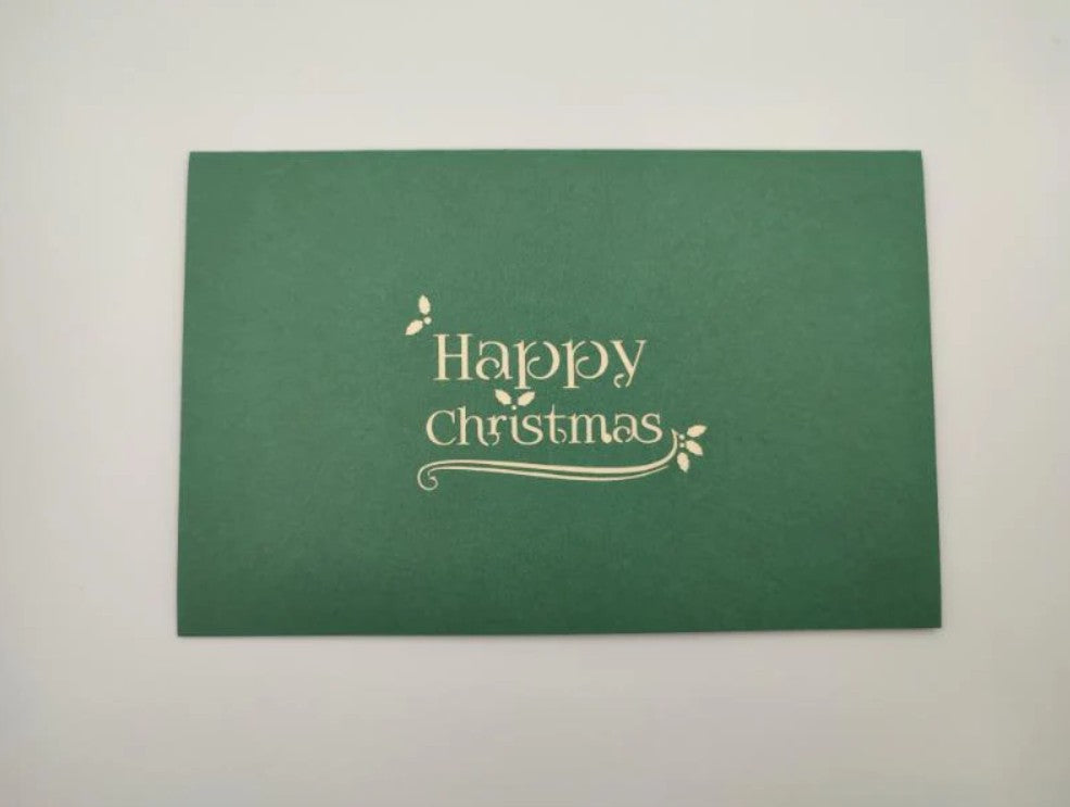 Paper Bear Pop-Up Card - Holly & Ivy Basket