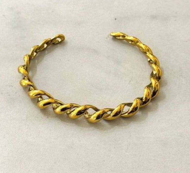 Cassette - Calum Twist Stainless Steel Bangle Bracelet