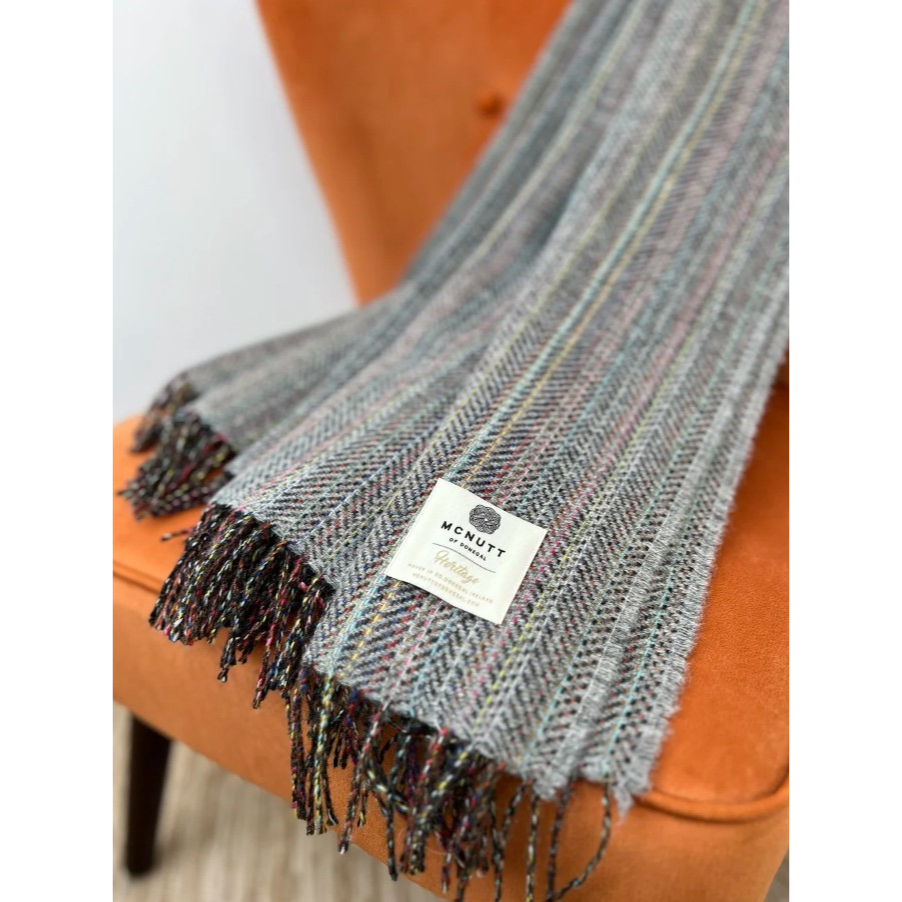McNutt Heritage Tweed Throw - Grey