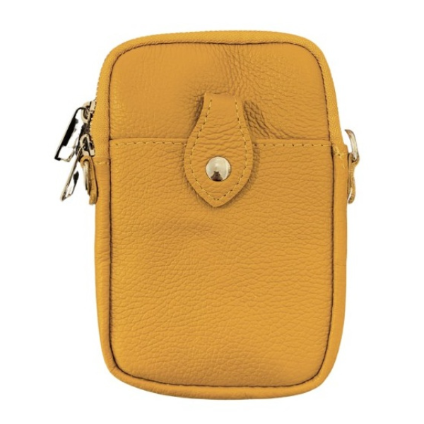 Maison Fanli - Leather Phone Pouch - Mustard