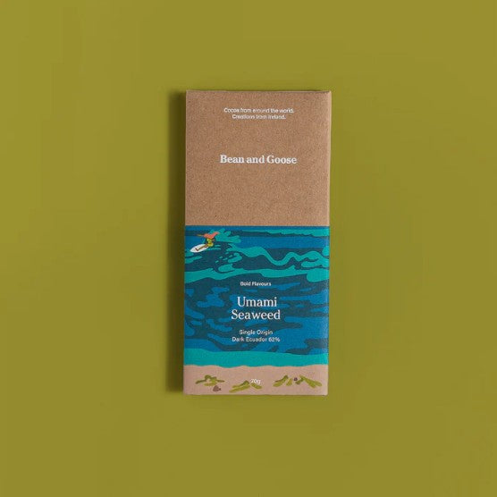 Umami Seaweed Dark Chocolate Bar - Bean and Goose