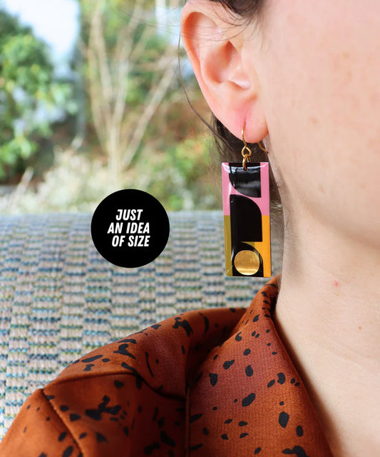 Dana - The Rectangles Earring - Irish made recycled earrings