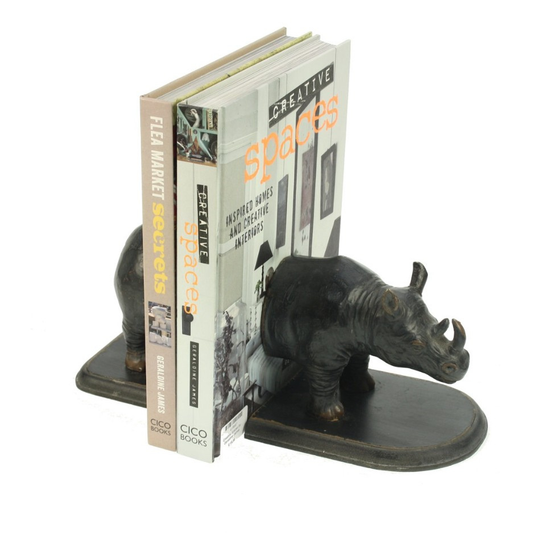 Rhinoceros Bookends