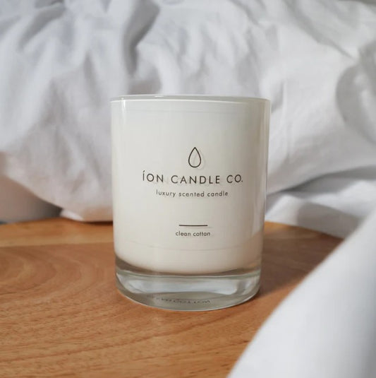 Íon Candle Co. - Large Glass Candle Clean Cotton