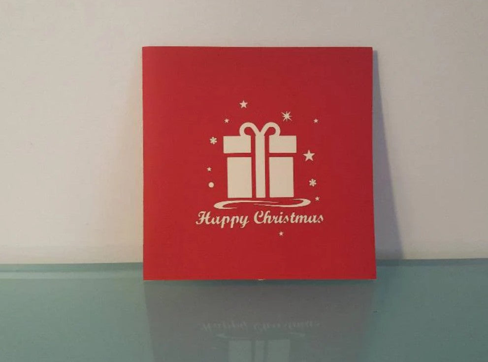Paper Bear Pop-Up Card - Christmas Presents