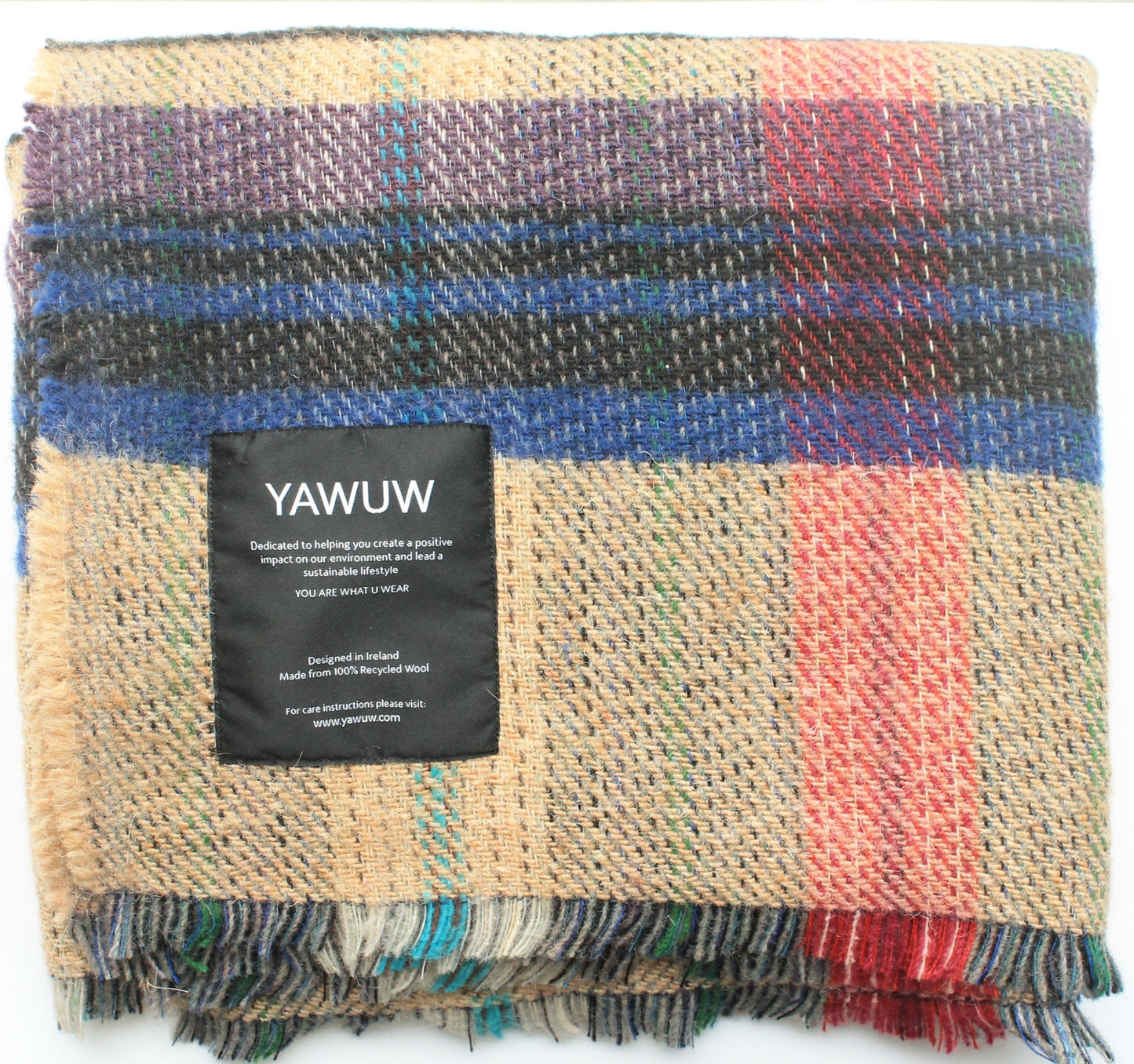 100% Recycled Wool Throw - YAWUW