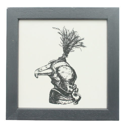 Ceramic Print in Frame - 'Hood for a Hawk'