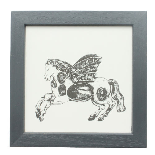 Ceramic Print in Frame - 'Pegasus Brooch'