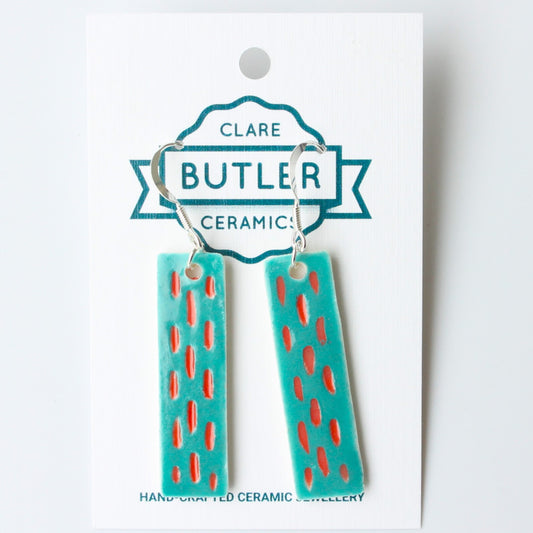 Porcelain Drop Earrings - Clare Butler Ceramics
