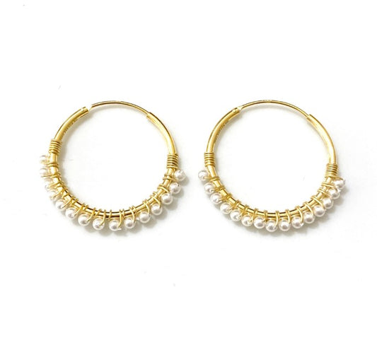 Cassette - Sterling Silver Pearl Tasha Earrings