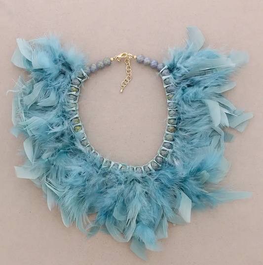 Crystal Feather Necklace