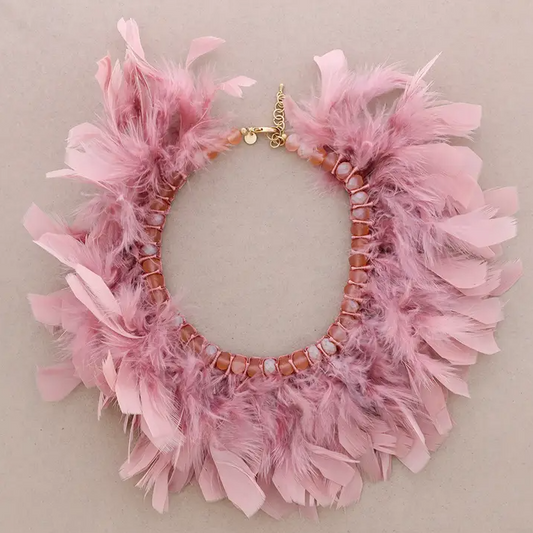 Crystal Feather Necklace