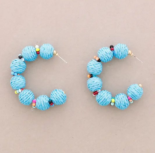 Beaded Hoop Earrings