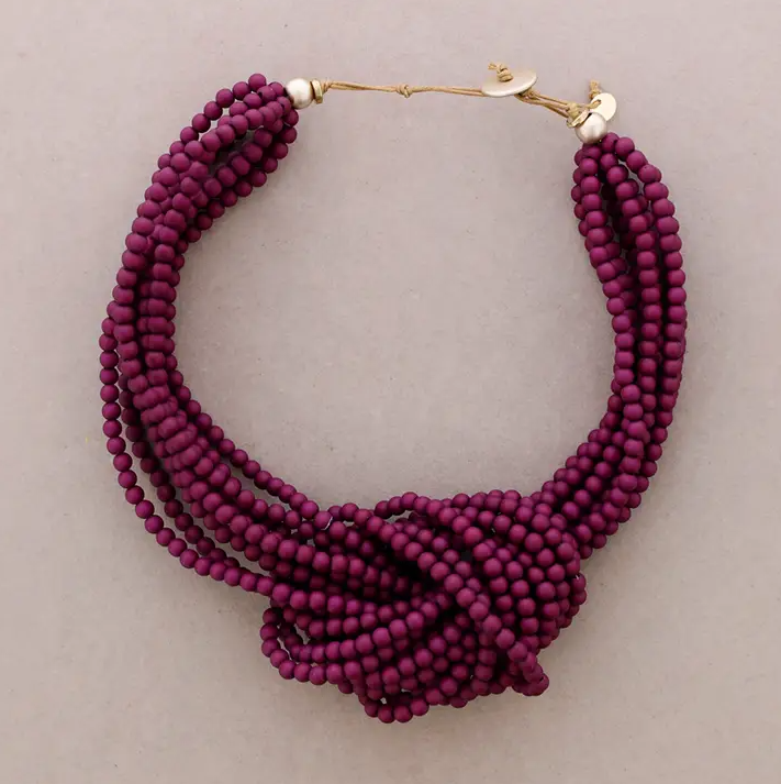 Resin Beaded Knot Necklace