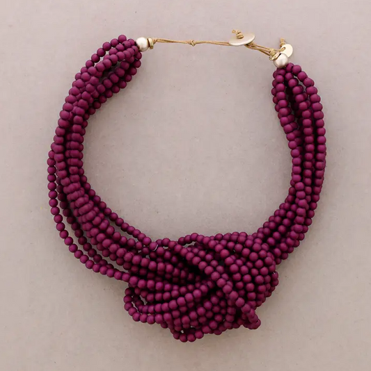 Resin Beaded Knot Necklace