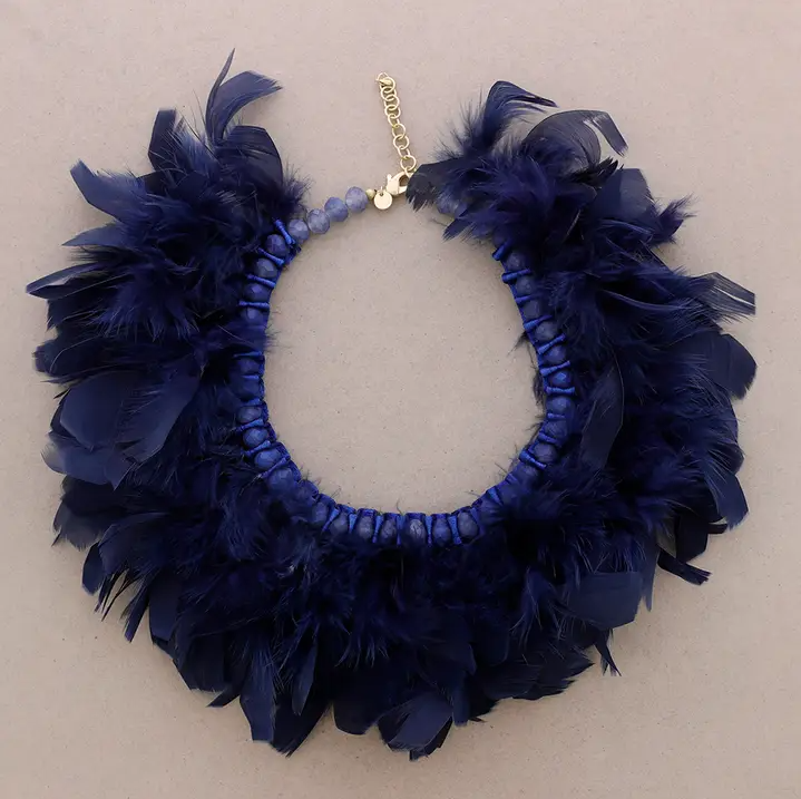 Crystal Feather Necklace