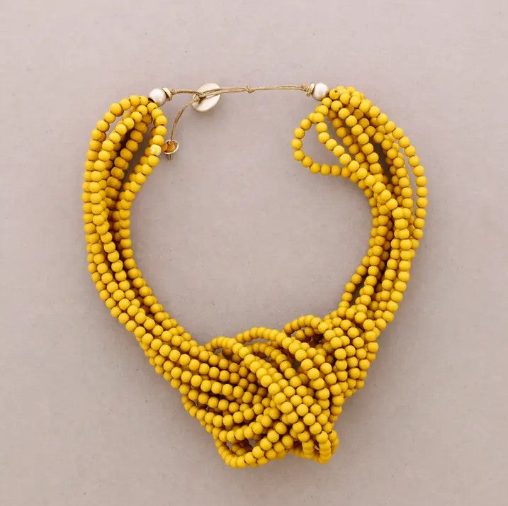 Resin Beaded Knot Necklace