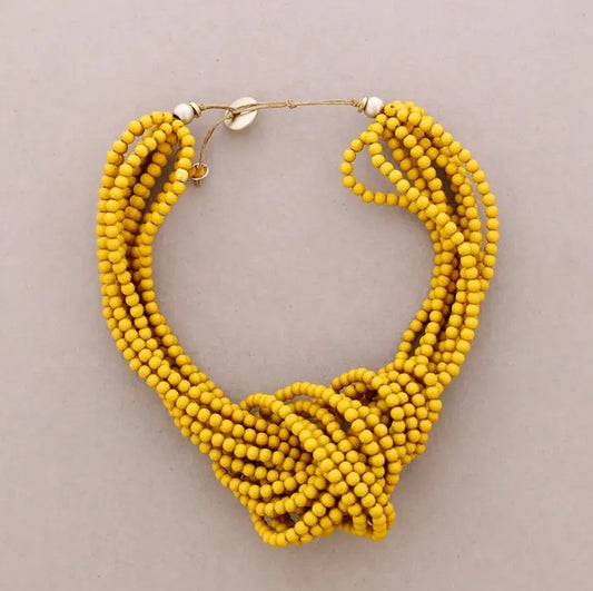 Resin Beaded Knot Necklace
