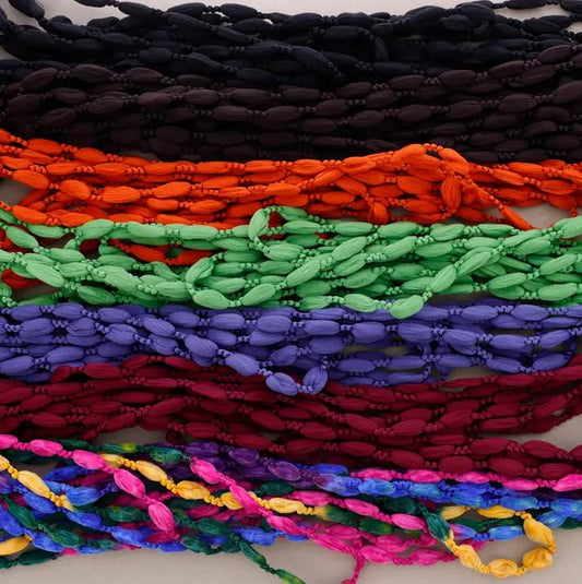 Multifold Wool Ball Long NecklaceMultifold Wool Ball Long Necklace