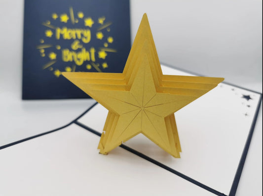 Paper Bear Pop-Up Card - Christmas Star