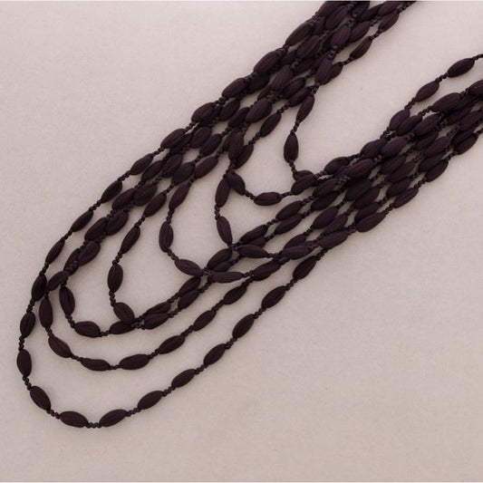 Multifold Wool Ball Long NecklaceMultifold Wool Ball Long Necklace