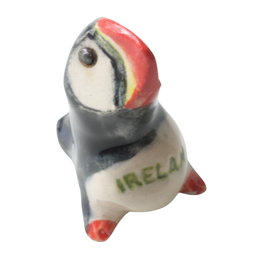 Ceramic Puffin Figurine - Handmade in Ireland