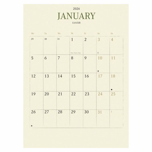 Kilcoe Studios Calendar 2026