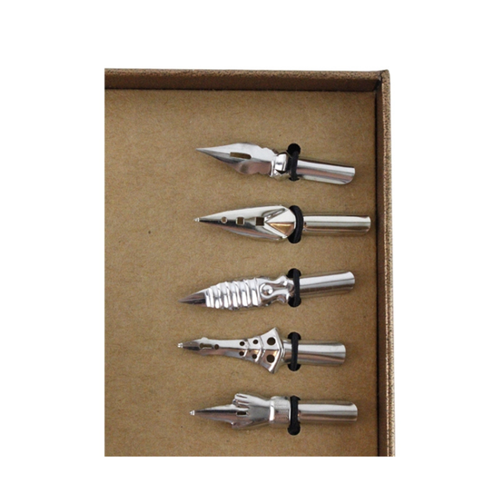Calligraphy Writing Set in a Dark Gold Box