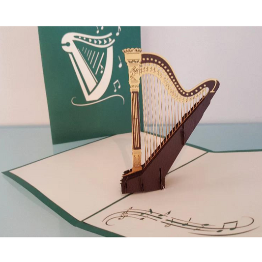 Harp - Pop Up Card - Paperbear