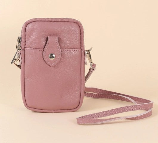 Maison Fanli - Leather Phone Pouch - Light Pink