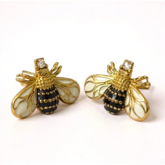 Cassette - Bee Stainless Steel Stud Earrings