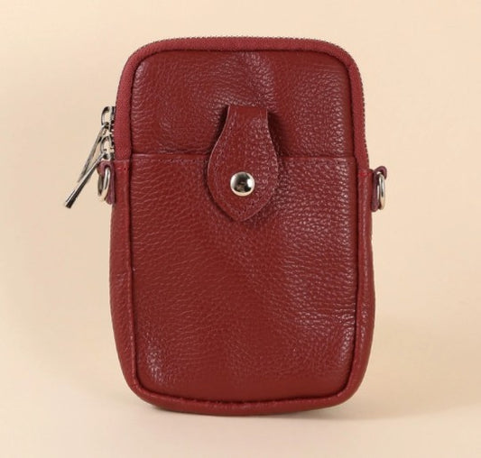 Maison Fanli - Leather Phone Pouch - Burgandy