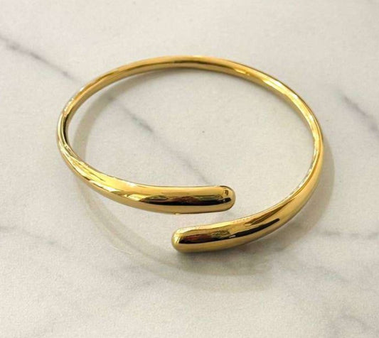 Cassette - Coralie Stainless Steel Bangle Bracelet Gold