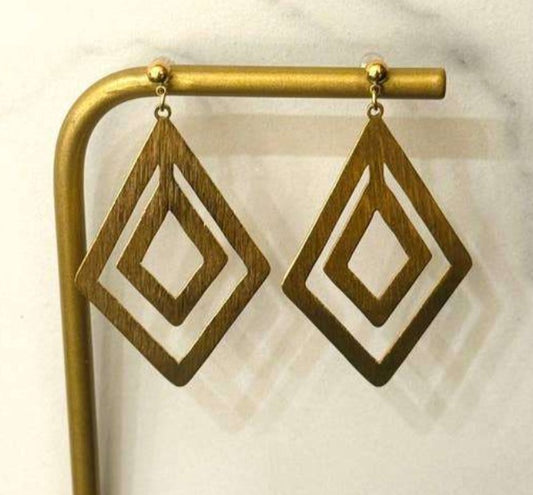 Cassette - Ajla Brushed Gold Dangle Earrings