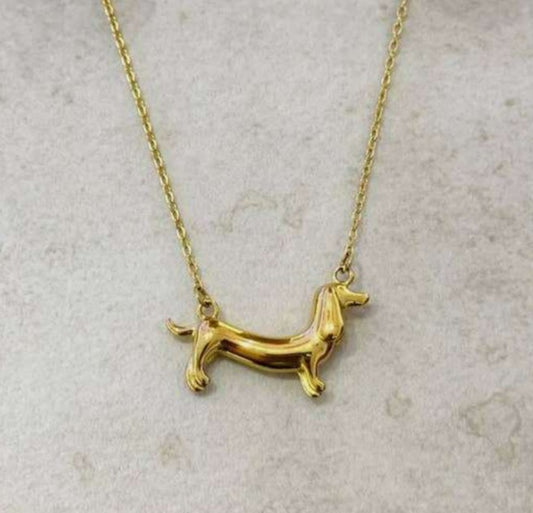 Cassette - Dachshund Stainless Steel Necklace