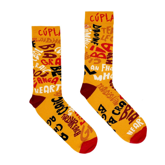 Irish Sock Society -  Cúpla Focal - Irish Language Socks