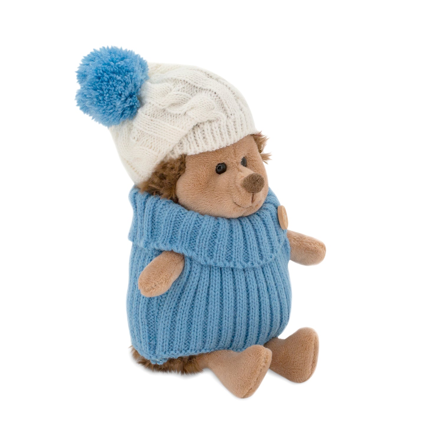 Orange Toys - Soft toy, Prickle the Hedgehog in white/blue hat