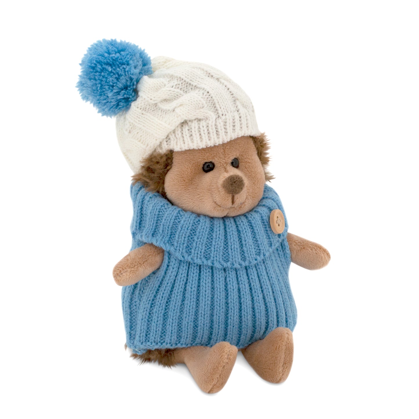 Orange Toys - Soft toy, Prickle the Hedgehog in white/blue hat