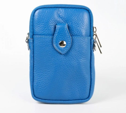 Maison Fanli - Leather Phone Pouch - Bright Blue