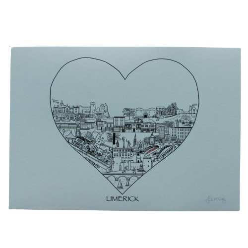 Heart Limerick - A4 Print - Anita McCarthy