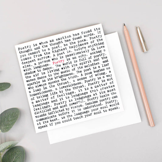 Greeting Card - Poetry Quotes