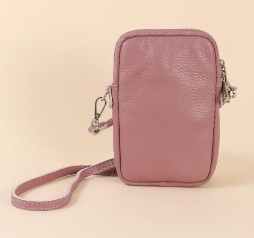 Maison Fanli - Leather Phone Pouch - Light Pink