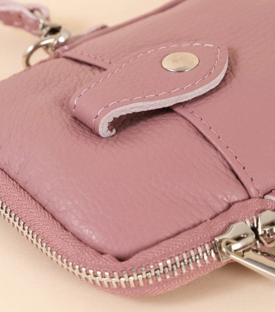 Maison Fanli - Leather Phone Pouch - Light Pink