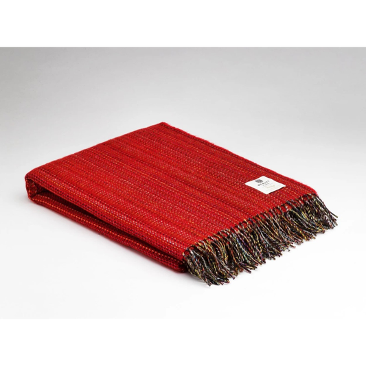 McNutt Heritage Tweed Throw - Bright Red